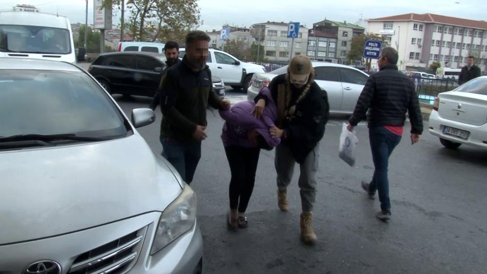 Bombayı bırakan kadın yakalandı