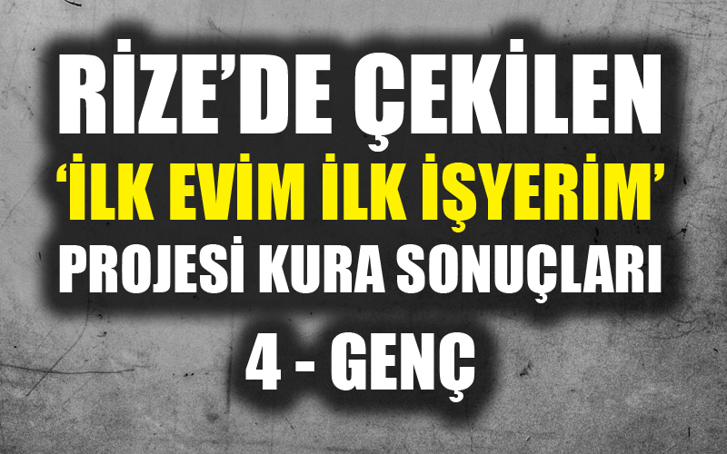 Rize Toki Konut Kura Sonuçları 'İlk evim ilk işyerim projesi' kura sonuçları