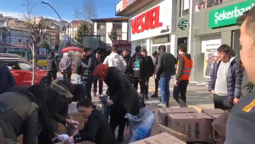 Rize Ülkü Ocakları depremzedeler için seferber oldu