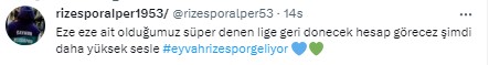 Rizespor taraftarı tekrardan Twitter gündeminde