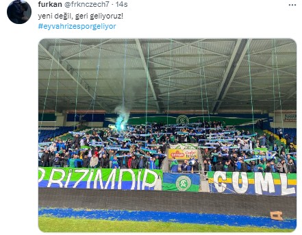 Rizespor taraftarı tekrardan Twitter gündeminde