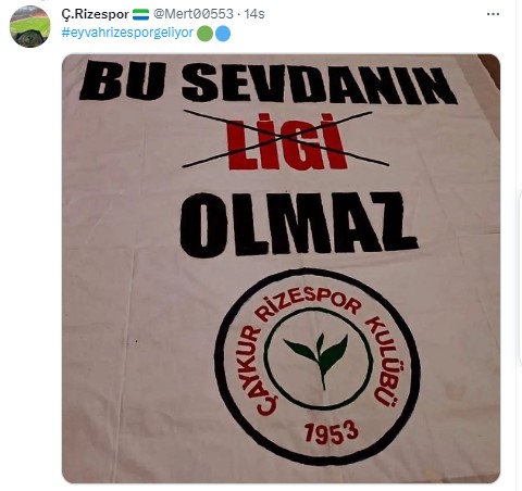 Rizespor taraftarı tekrardan Twitter gündeminde