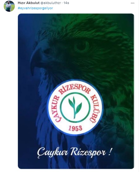 Rizespor taraftarı tekrardan Twitter gündeminde