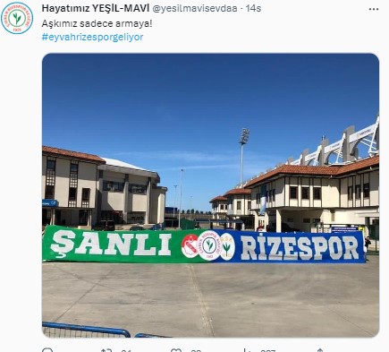 Rizespor taraftarı tekrardan Twitter gündeminde