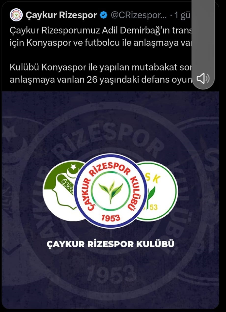 Çaykur Rizespor yaptığı transfer duyurusunu sosyal medya hesaplarından kaldırdı