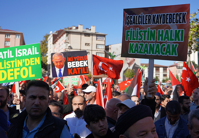 Rize'de Filistin'e destek mitingi