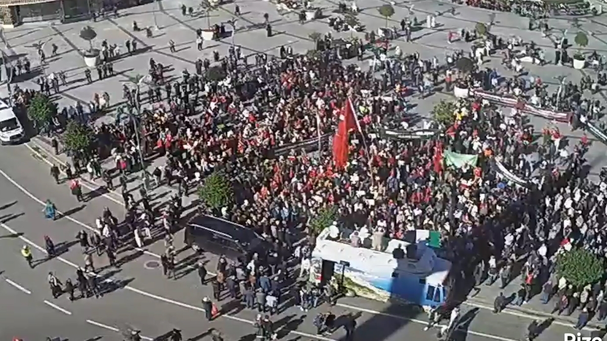Rize'de Filistin'e destek mitingi