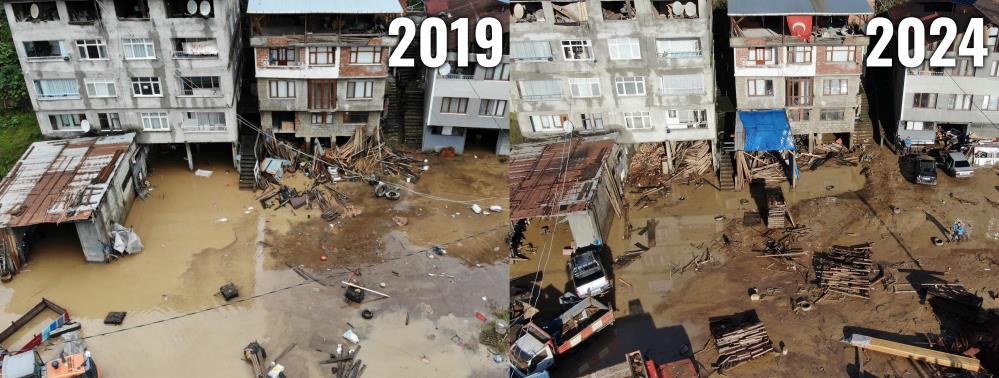 Artvin Borçka'da 4 yıl sonra yine aynı sel manzarası!