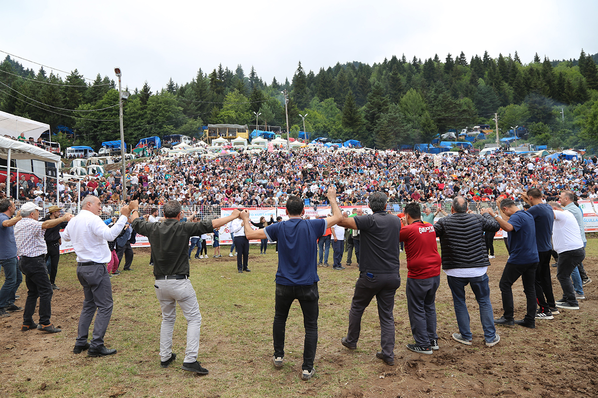 Kafkasör'de boğaların nefes kesen randevusu