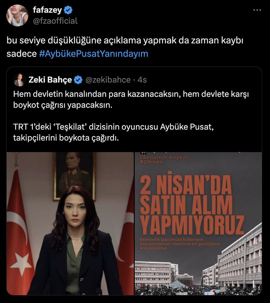 Boykota destek veren Türk ünlüler