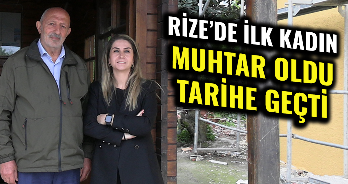 Rize merkezin ilk kadın muhtarı Ayşe Memişoğlu mazbatasını aldı