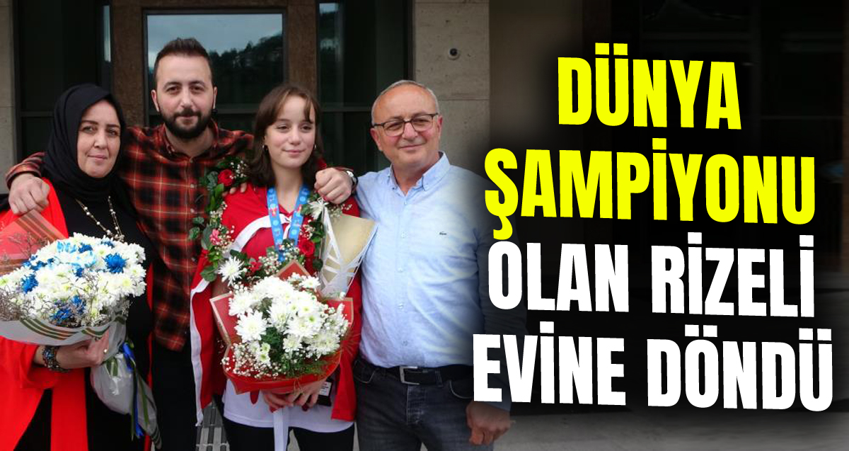 Dünya şampiyonu milli kick bokscu Cemren Temizel memleketinde çiçeklerle karşılandı