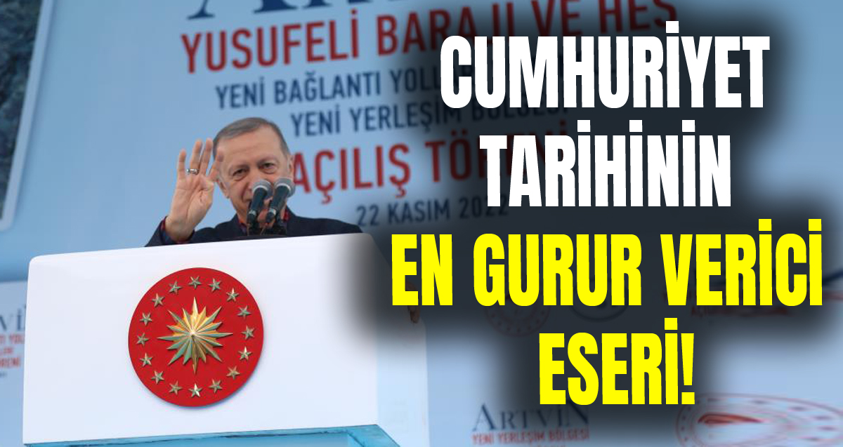 Cumhurbaşkanı Erdoğan Yusufeli barajının su tutma törenine katıldı 