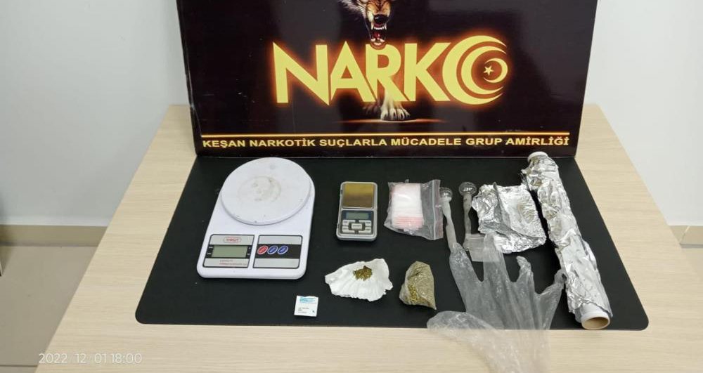 Keşan’da uyuşturucu operasyonu