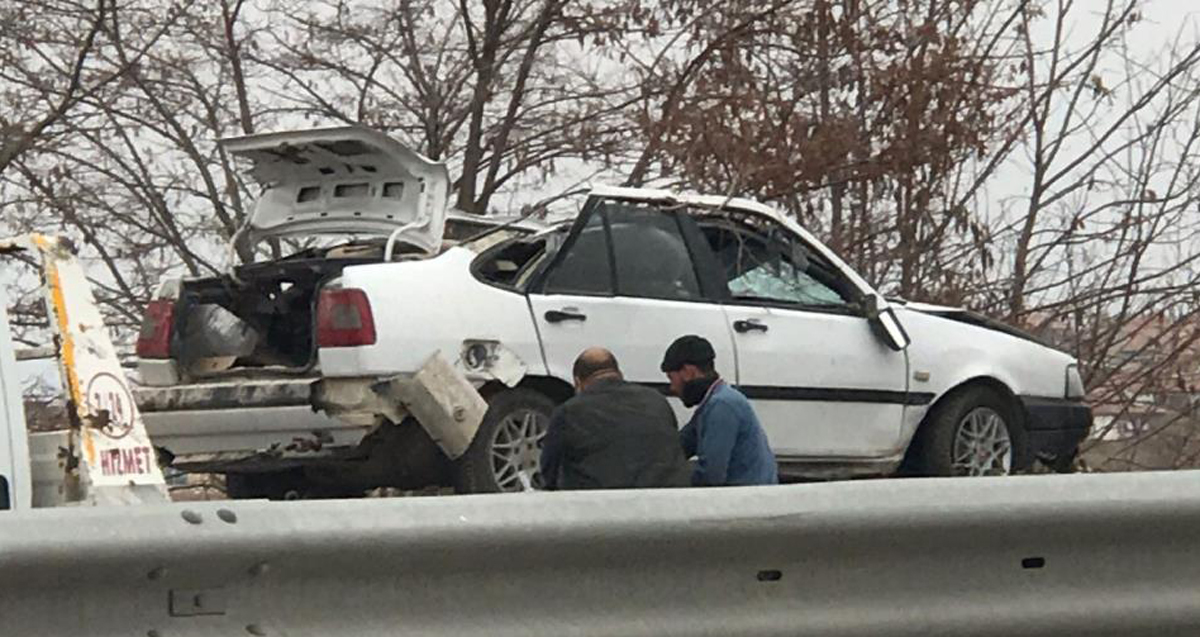 Konya’da otomobil şarampole yuvarlandı: 1 yaralı