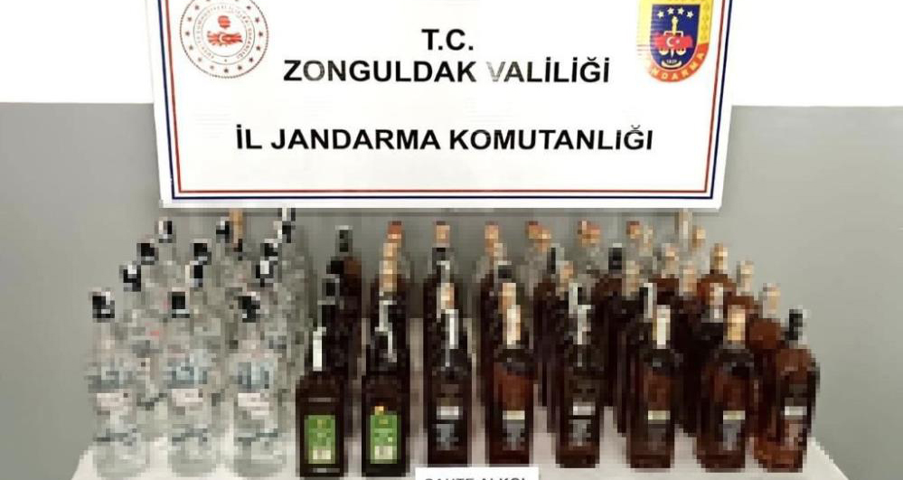 Zonguldak'ta 44 litre sahte alkol ele geçirildi: 2 gözaltı