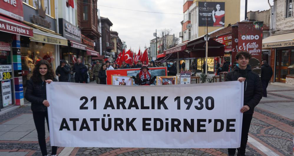 Atatürk'ün Edirne'ye gelişinin 92’nci yılı törenle kutlandı