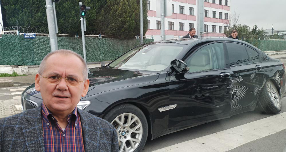 Makam aracına mikser çarpan Belediye Başkanı Mustafa Demir kazayı yara almadan atlattı