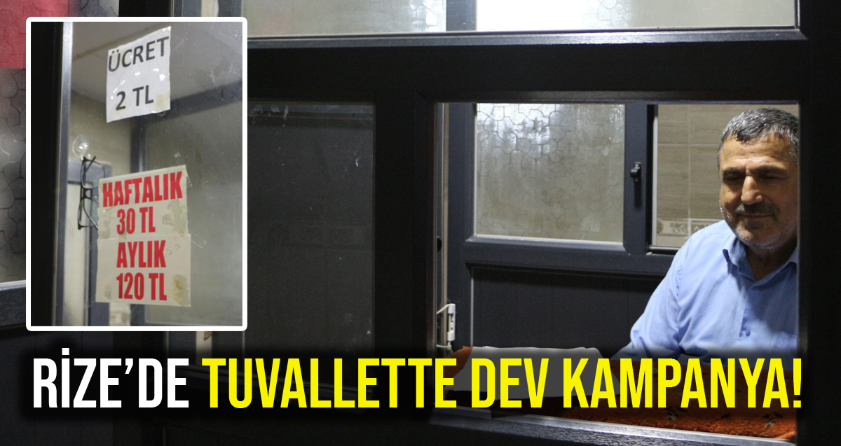 Rize'de tuvalette abonelik sistemi başladı