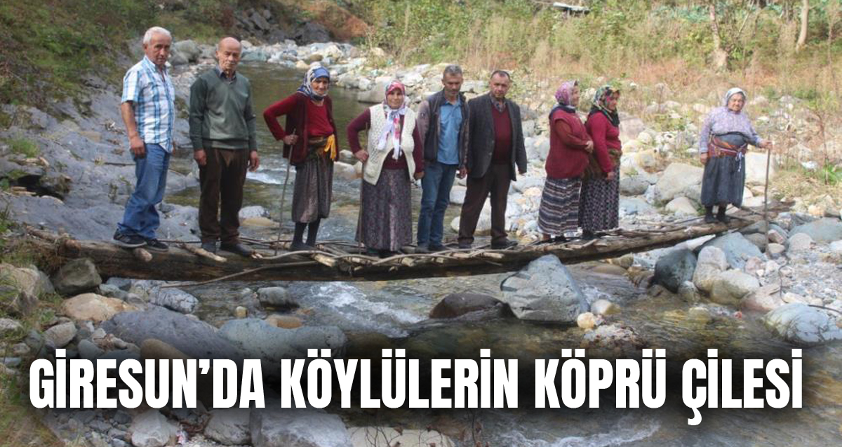 Giresun'da köylüler yetkililerden daha güvenli bir köprü yapmalarını istiyor